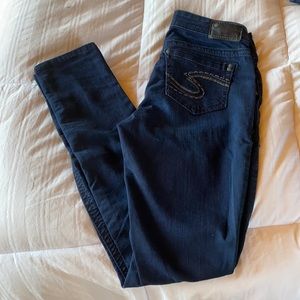 Silver Skinny Jeans